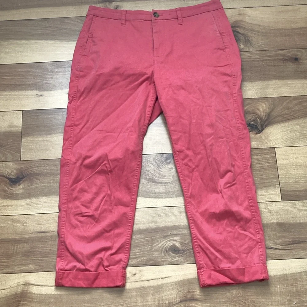 J Crew High Rise Girlfriend Ankle Chinos